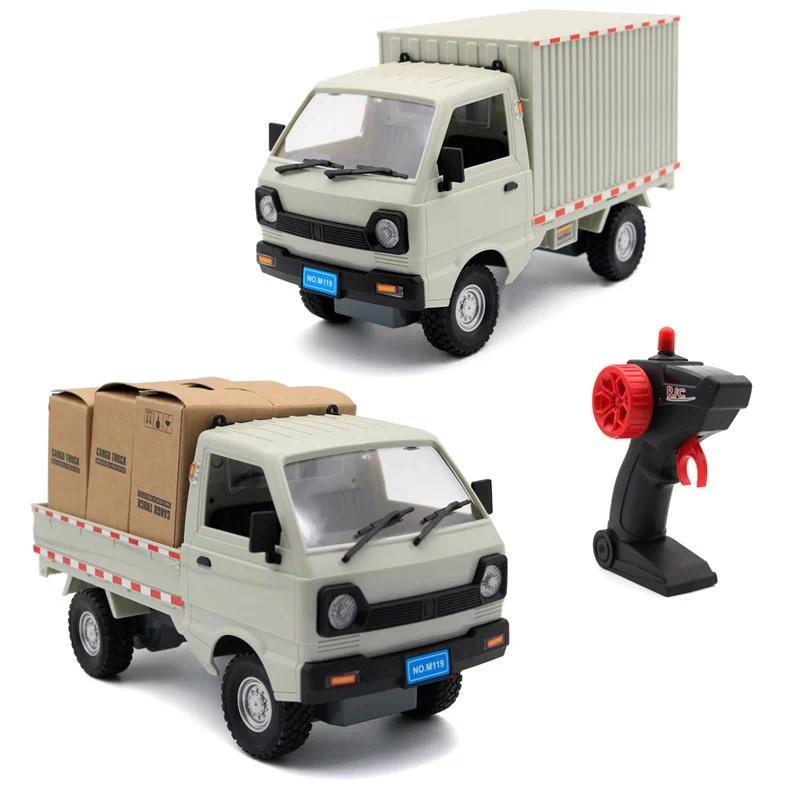 Wpl D12 Rc Car Toy Simulation Drift Climbing Led Light Haul Cargo Remote Truck Brinquedo Remote Cont
