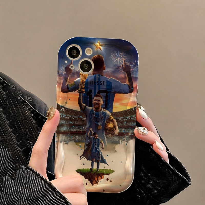 Casing iPhone Redmi Pemenang Piala Dunia Messi Untuk iPhone 16 15 14 13 12 11 Mini Pro E MAX Untuk R