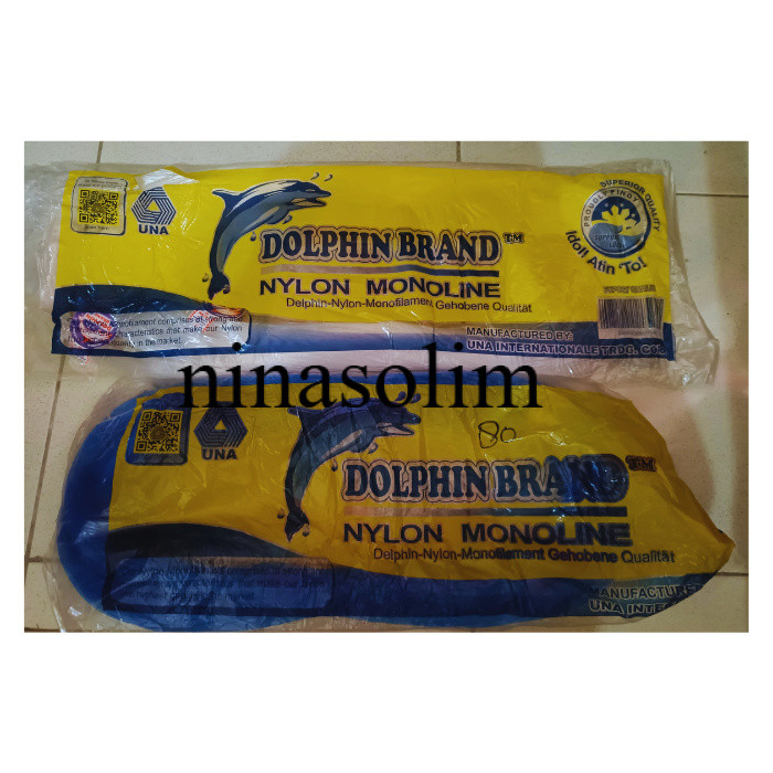 NILON DOLPHIN MONOFILAMENT WARNA BIRU/PUTIH MONOFILAMENT ORI PHILIPINA 100%