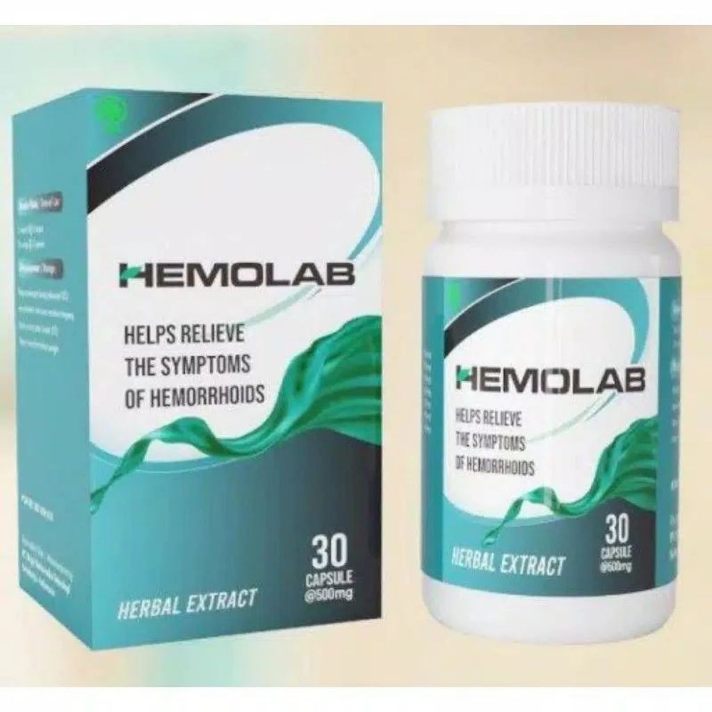 Terlaris HEMOLAB Original Obat Herbal Atasi Gejala Wasir / Ambeien Hemolab Bpom