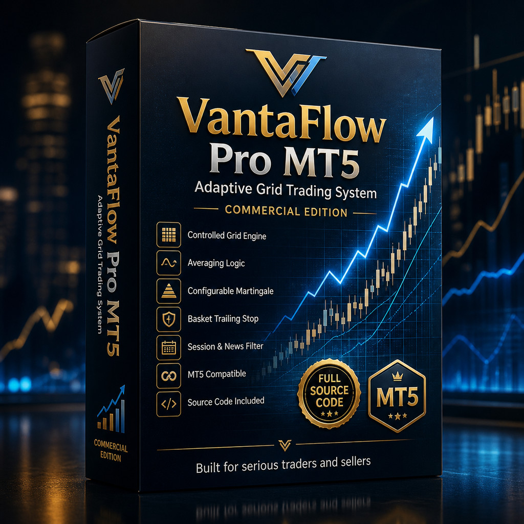(EA+Source Code) MT5 VantaFlow Pro - Robot Trading Gold Forex XAUUSD dengan Trailing Stop