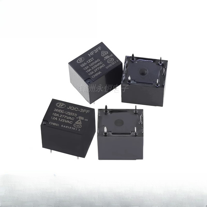 5PCS HF3FF 005 009 012 0241HS 1HST 1ZST 4Pin 5Pin 10A Relay DC5V 9V 12V 24V JQC3FF0051HS JQC3FF0121Z