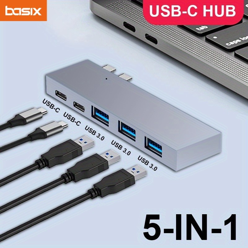 USB C Hub For MacBook Pro/Air M1 M2 2021 2020 2019 2018 Thunderbolt 3 PD USB 3.0 Reader Type C Hub S