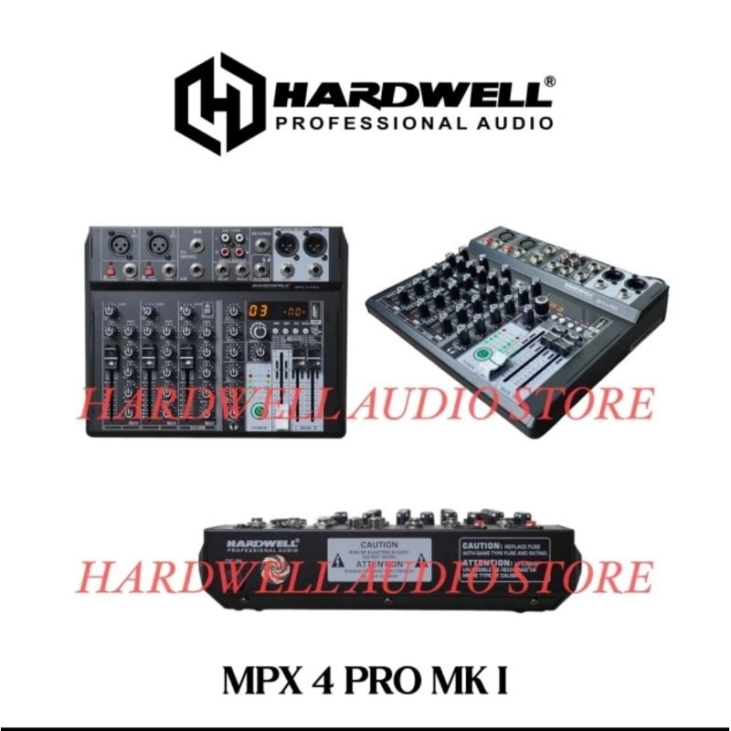 Mixer Audio 4 Channel Hardwell  4 PRO  Mixer Soundcard