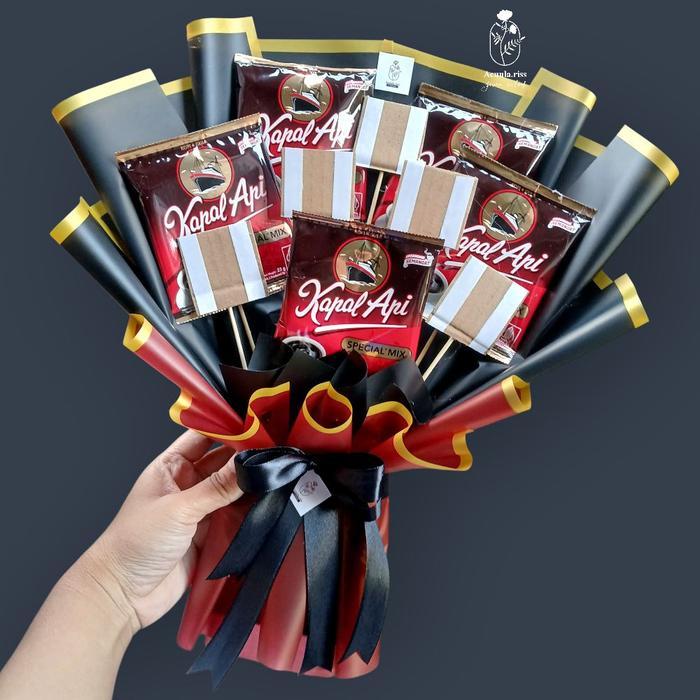 (READY)Buket untuk roko/Buket kosongan dan gooday/Free packing Box - Kopi 5 Pcs + 3 Kosongan Terlari