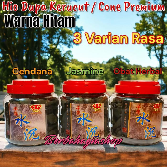 Hio Dupa Tumpeng Kerucut Cone Warna Hitam Wangi Harum / Buhur Premium #Gratisongkir