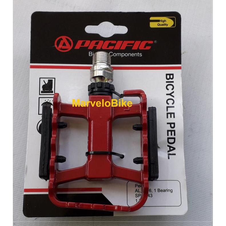 Pedal Sepeda Pacific F443 Bearing Pedal Sepeda Lipat MTB Pacific F443 - Merah
