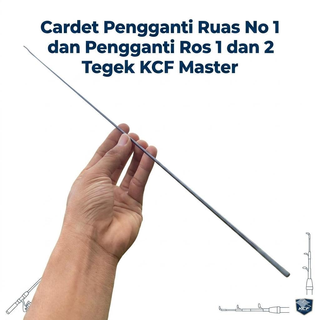 Carbon Solid Cardet Ujung Tegek KCF Master Pengganti Ruas No 1 dan Pengganti Ros 1 dan 2 Joran