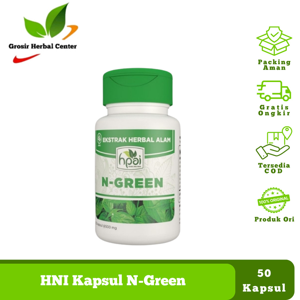 Kapsul N-Green HNI HPAI - Suplemen Klorofil Alami Detoks Racun dan Kolesterol