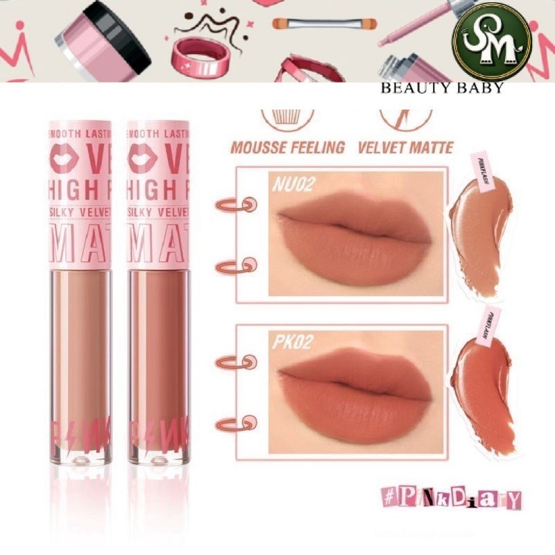 PINKFLASH Silky Velvet Lip Cream - Waterproof Lasting Velvet Matte Lipstick - PINK FLASH - PF L04