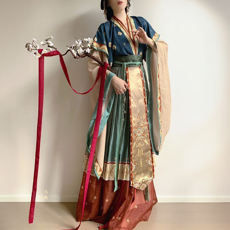 Hanfu Wanita Model Dewa Surgawi, Pakaian Kuno China Modis Elegan