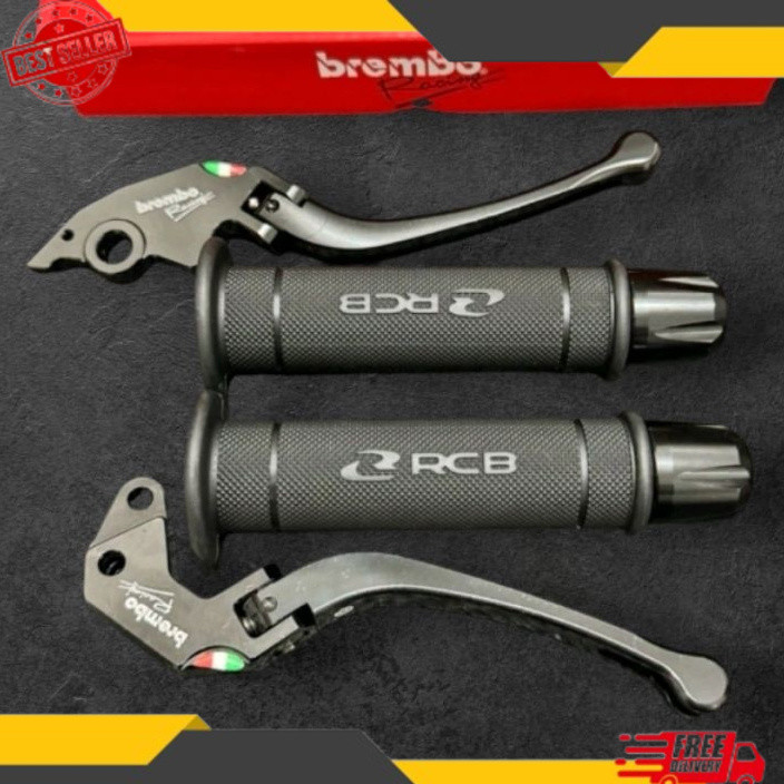 Paket 3in1 Handle Rem Lipat + Handgrip RCB HG55 + jalu stang CNC / Stylo 160 CBS Vario 160 CBS Vario