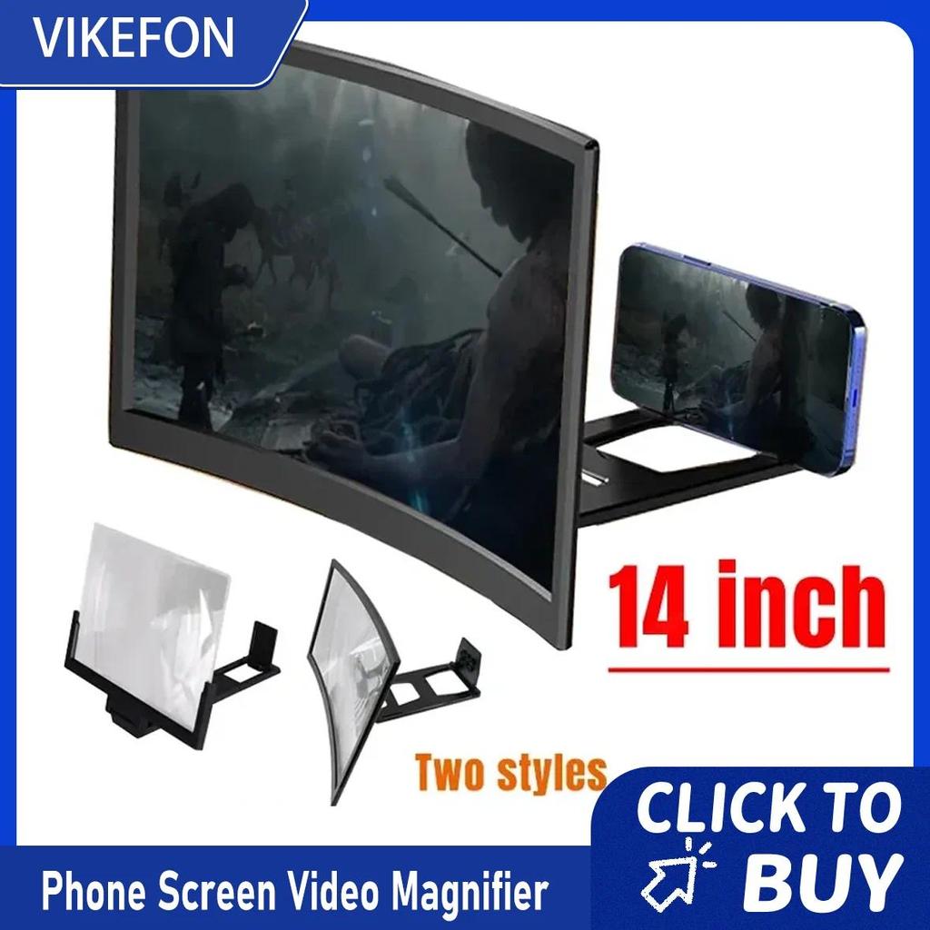 Mobile Screen Amplifier Projector Video Movie Amplifier Desktop splay Stand 3D HD 14 Inch for All Sm