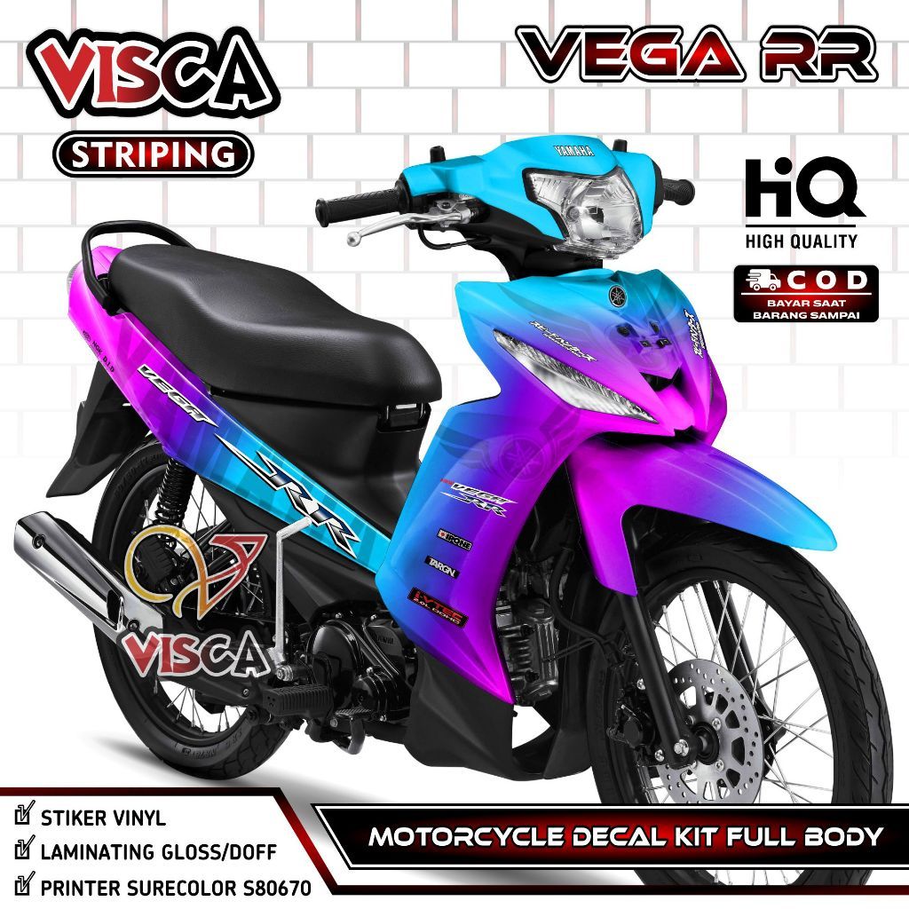 Decal Vega Rr Full Body - Stiker Vega Rr Fullbody - Dekal Yamaha Vega Rr - Striping Vega Rr Variasi 