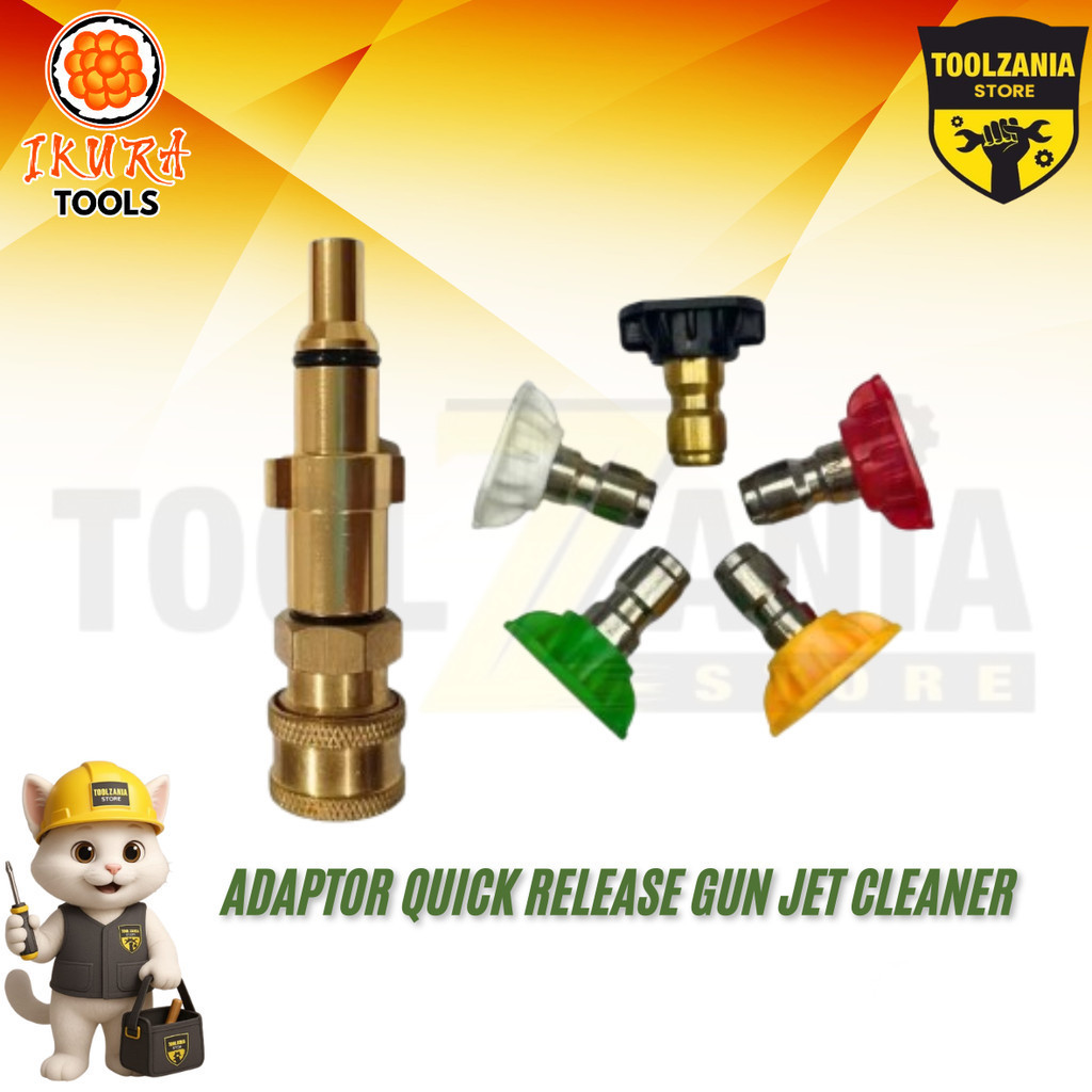 Ikura Tools Sambungan Adaptor Quick Release Jet Cleaner Anlu QL1200 KYODO 80 VGS70 MATRIX HPW70 MORR