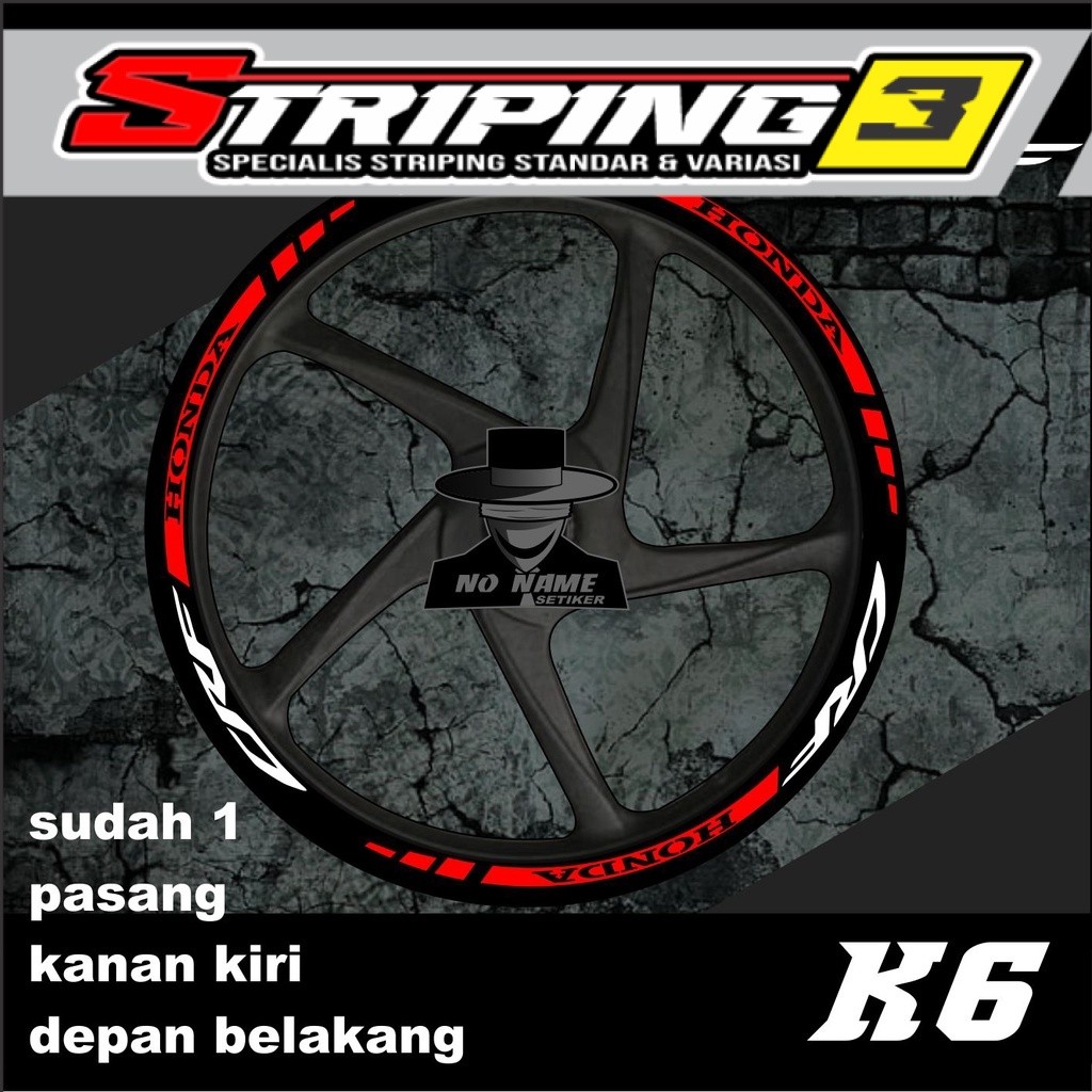 stiker velg sticker velk stiker cutting velk (k6) crf ring 17