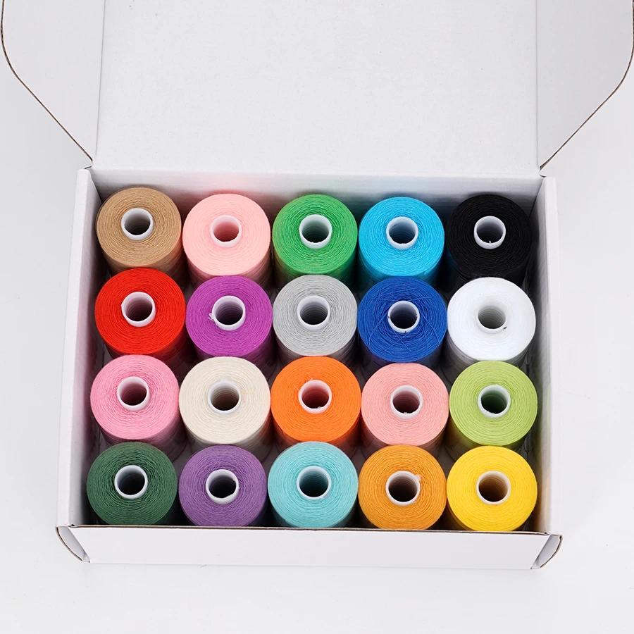 20 Colors 1000 Yards 402 Polyester Sewing Thread Set Household Hand & Machine Sewing Thread for DIY 