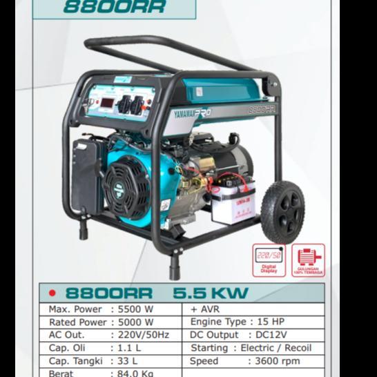 Generator Yamamax Pro 8800 4 Tak Rubicon Genset 8800 5000 Watt Bensin