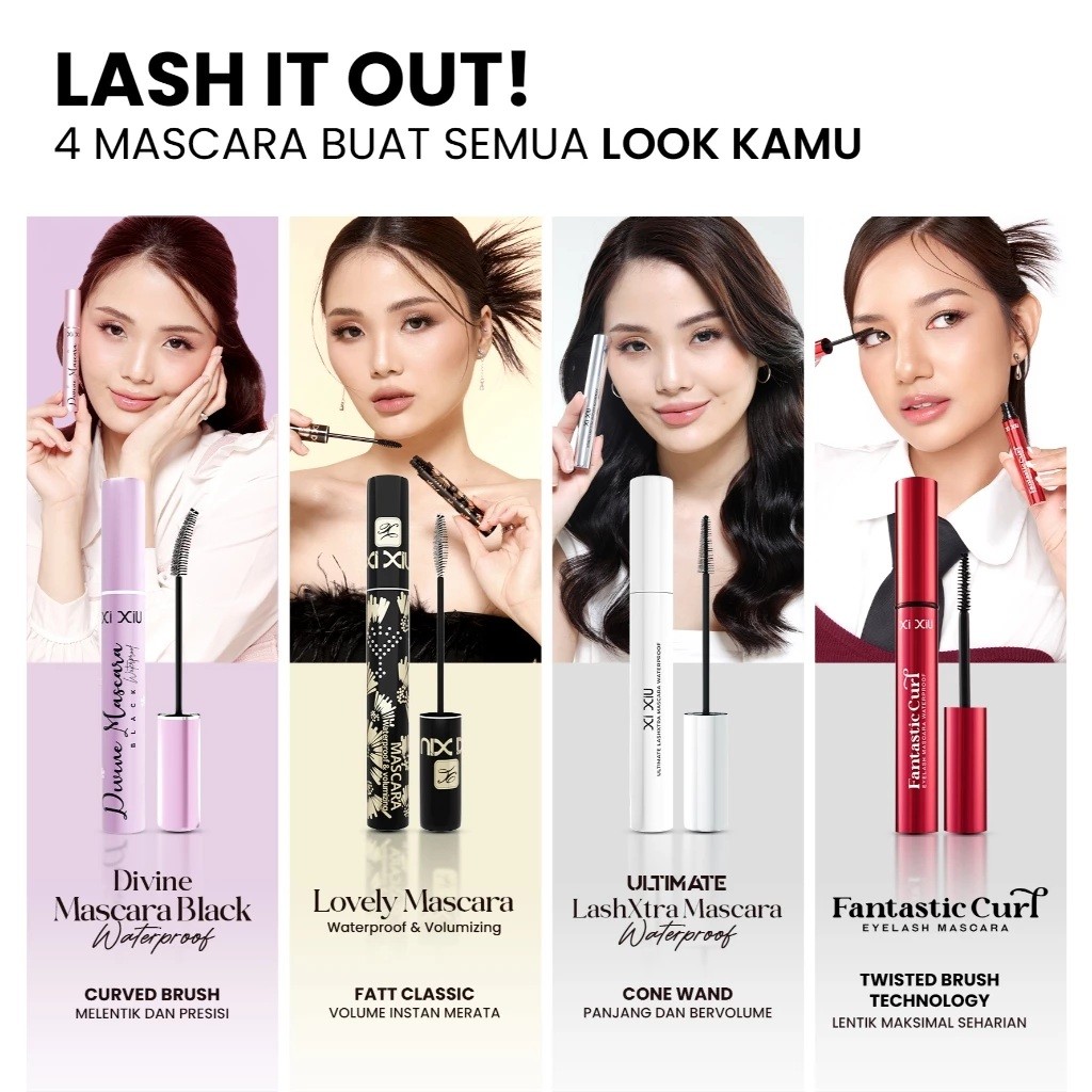 Xi Xiu Mascara Waterproof ( Xi Xiu Mascara Ultimate Lashxtra - Xi Xiu Mascara Lovely - Xi Xiu Mascar