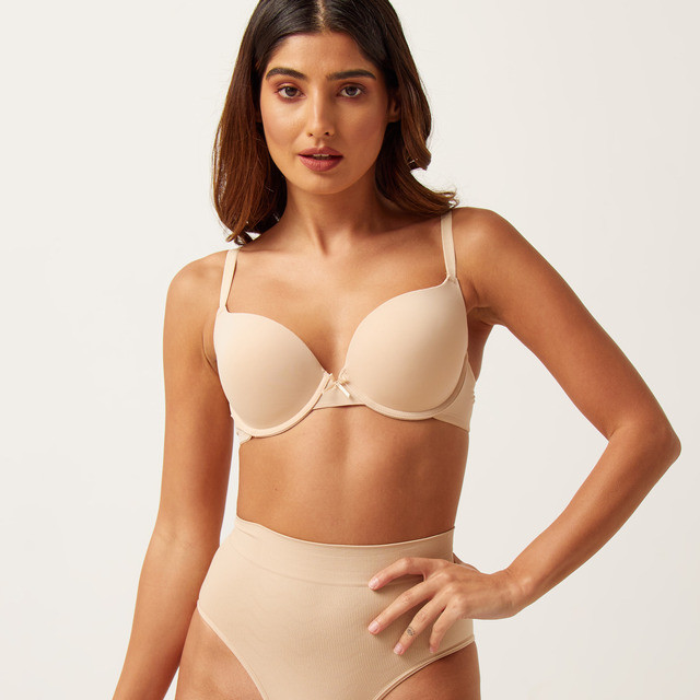 Max Fashions Dalaman Wanita Solid Push Up Padded Bra with Straps