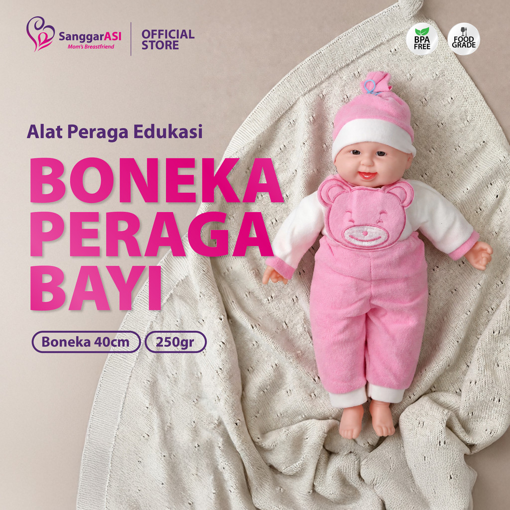 [Sanggar ASI] APE ALAT PERAGA EDUKASI BONEKA BAYI KONSELING MENYUSUI 40 CM - 50 CM / BONEKA PERAGA