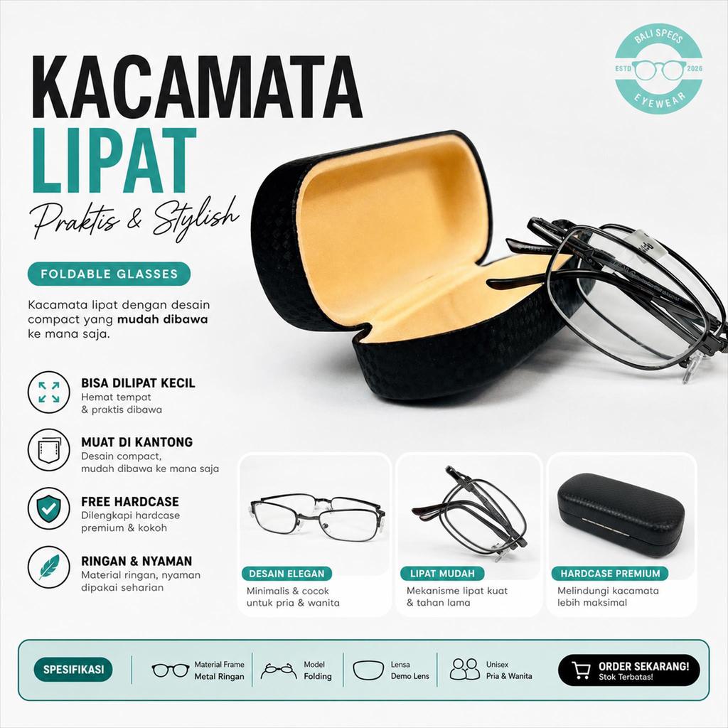 Kacamata Baca Lipat Stenlist /Kacamata Plus (+)
