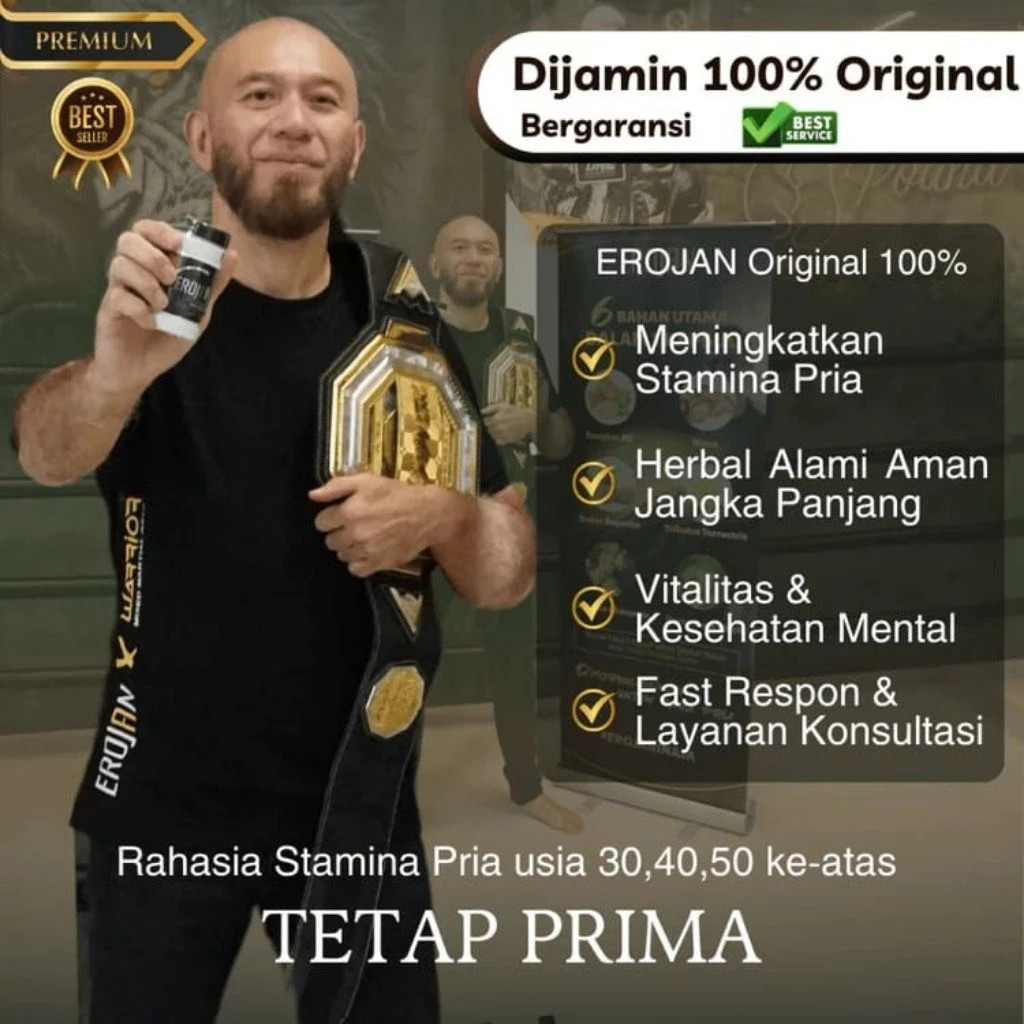 EROJAN WELLOUS ASLI ORIGINAL TESTOSTERONE BOOSTER 60 KAPSUL BPOM