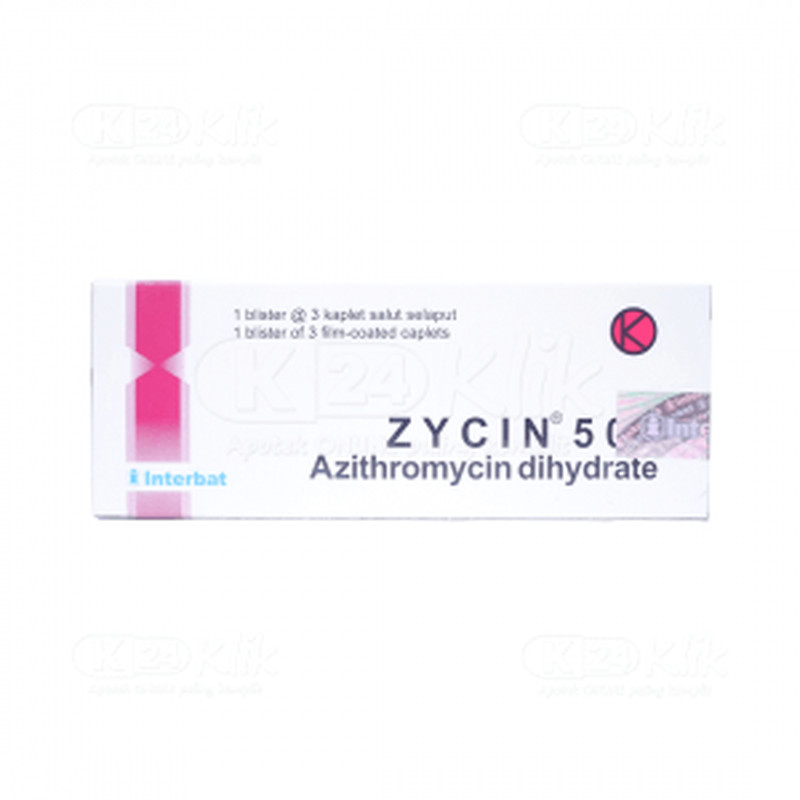 ZYCIN 500 500 MG 1 BLISTER @ 6 KAPLET SALUT SELAPUT