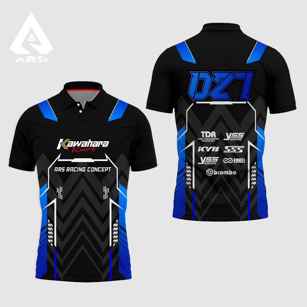 ARS Jersey Racing Kerah Polo unisex / Futsal & Sepak Bola / Olahraga NFL / Music / Music / Rugby/ Bo