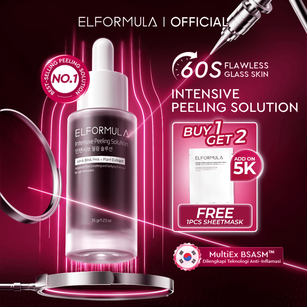 ELFORMULA Intensive Peeling Solution - Peeling Serum Dark Spot Glass Skin Eksfoliasi Wajah Sel Kulit