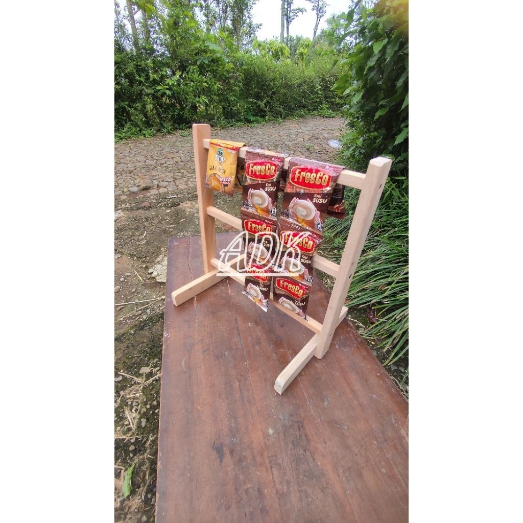 rak kopi sachet warung rak meja