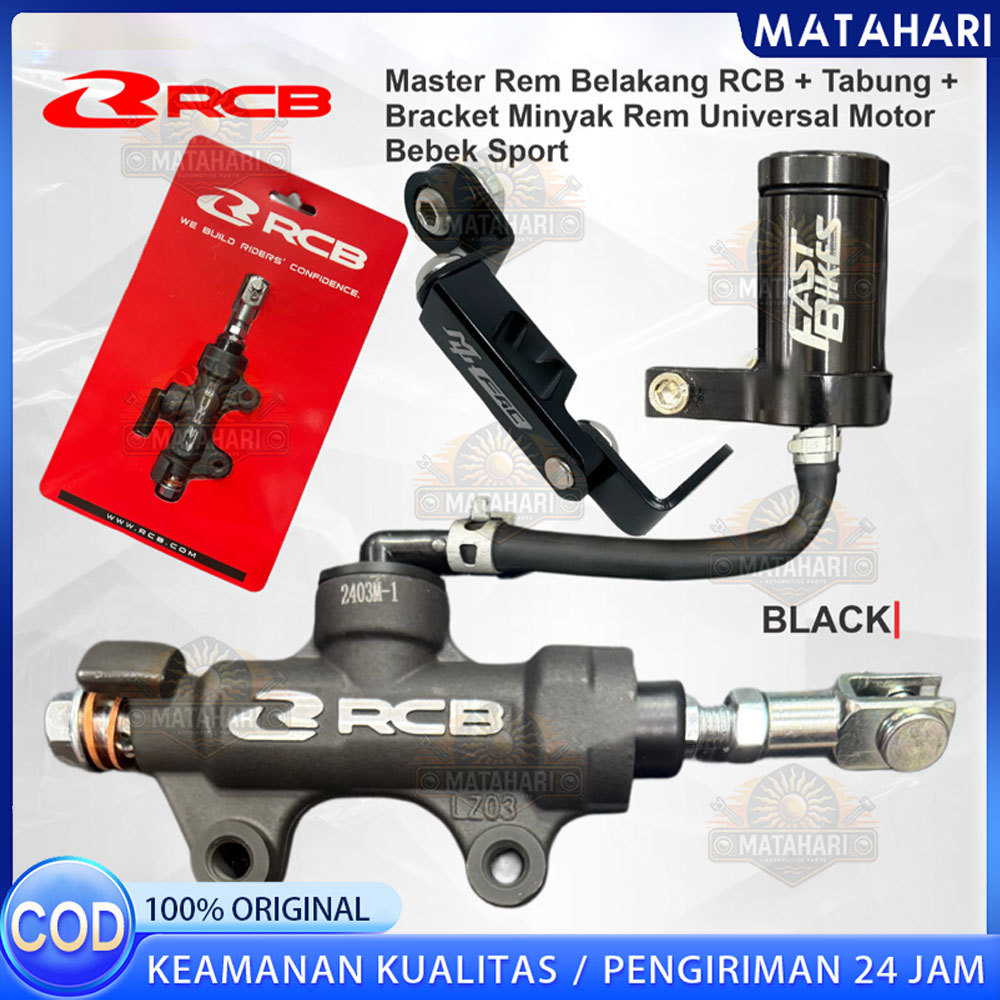 Master Rem Belakang RCB + Tabung + Bracket Minyak Rem Mufac Universal Tonjokan Semua Motor Sport Beb