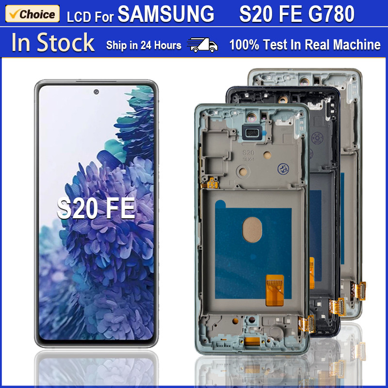Super AMOLED LCD splay For Samsung S20 FE LCD Screen Tou gitizer Assembly For Galaxy S20 FE 5G LCD G