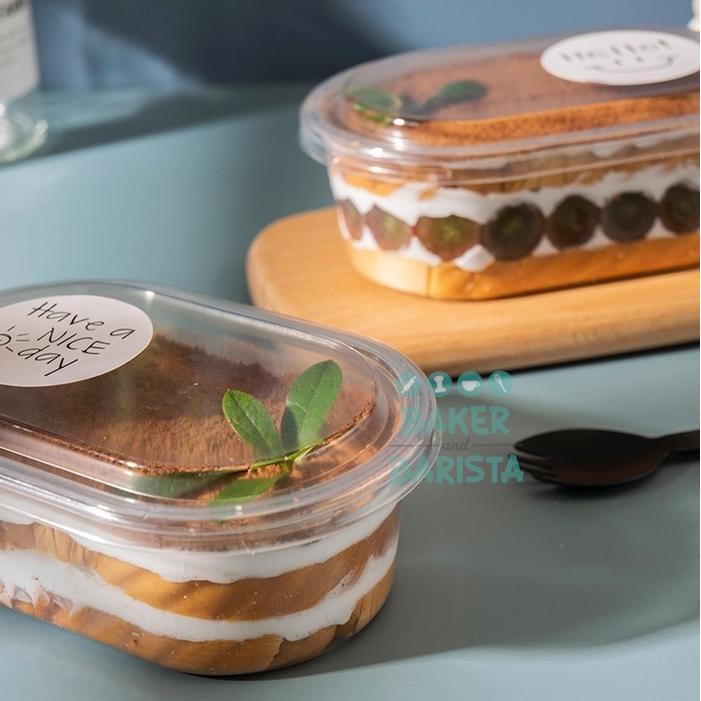 Korea Dessert cup Oval /10pcs tempat dessert premium tiramisu box