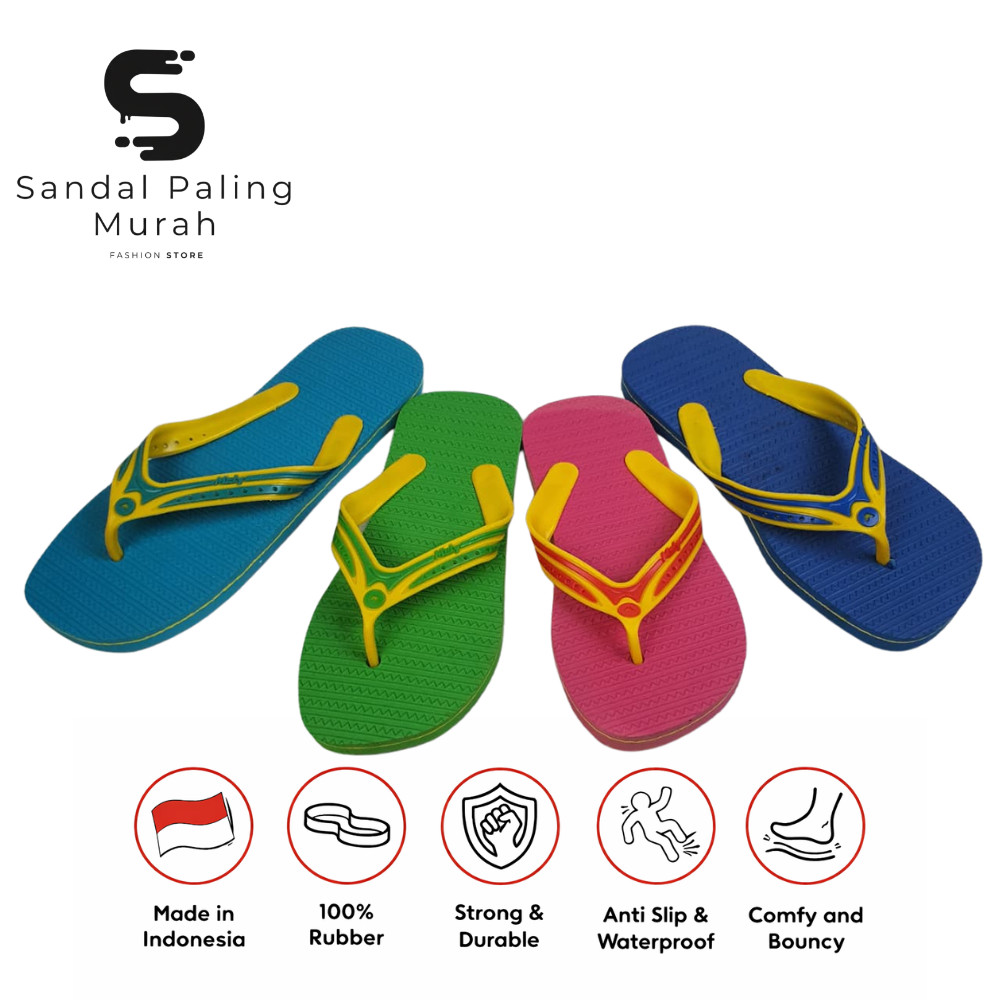 Sandal Jepit Mely Warna sendal Tali Dua warna kuat dan nyaman di pakai MELY 517
