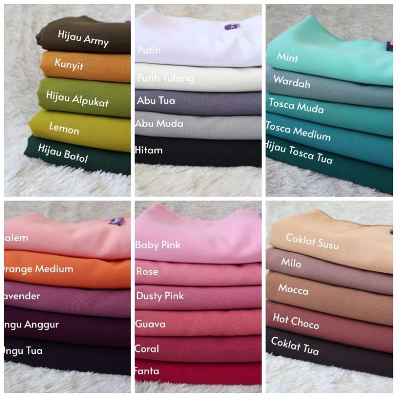 PROMO TERMURAH Kain Wolfis Grade A /  Wolpeach Premium /Wolvis Premium gamis tunik fashion