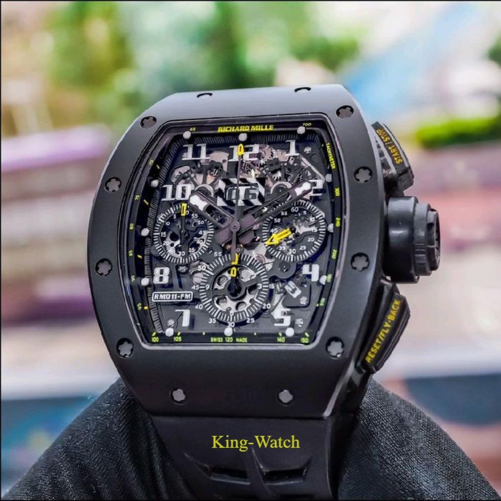 JAM TANGAN RM011 YELLOW FLASH LIMITED EDITION 40MM JAM TANGAN AUTOMATIC RM TERBARU