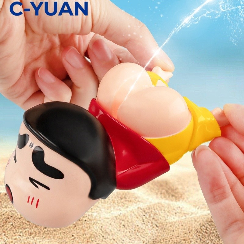 CYUAN Pistol Air Mainan Anak-anak Semprotan Crayon Shinchan Air Pistol Air Semburan Air Semi Otomati
