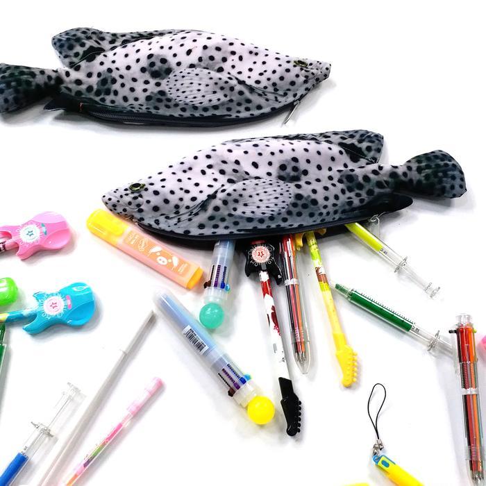 Tempat Pensil Ikan Kerapu Bebek buat yang Hobby Mancing Pencil Case Pouch Stationery