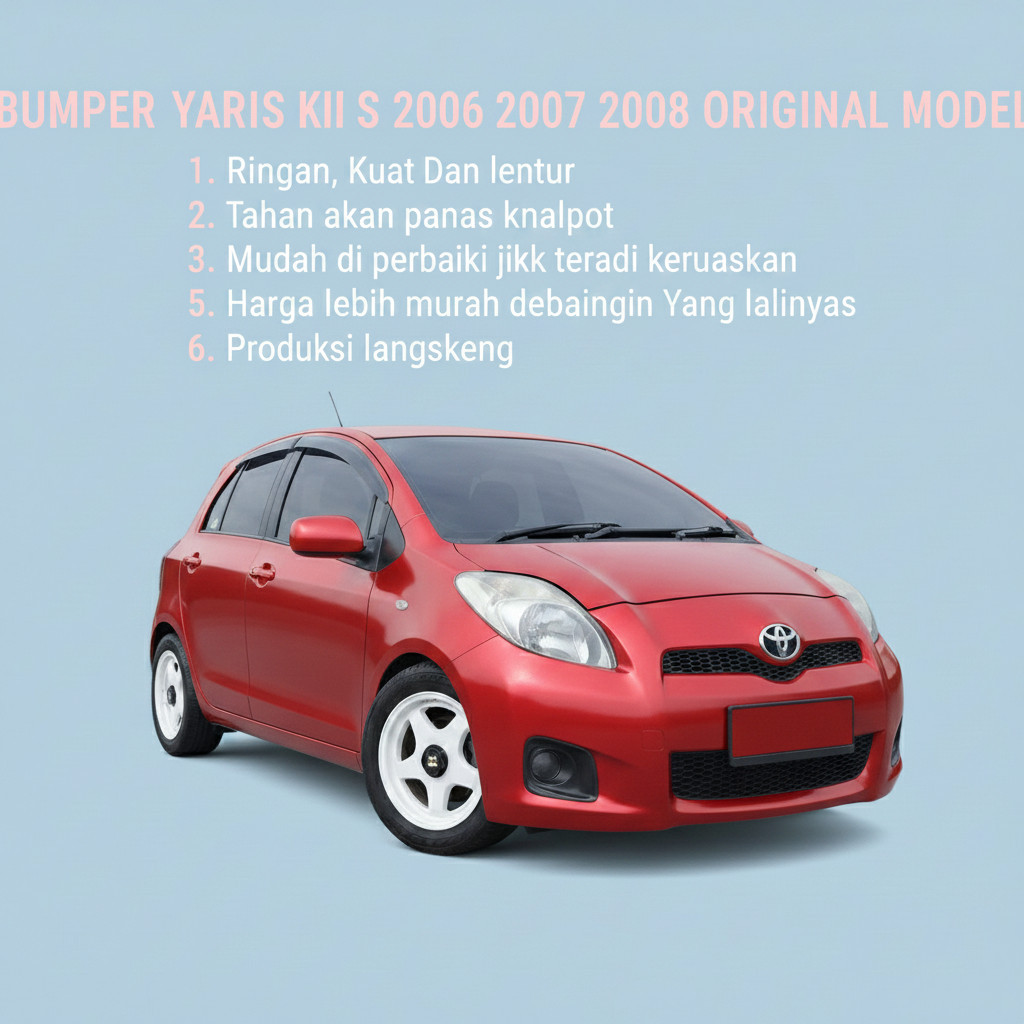 bumper bemper yaris depan yaris bakpao fiber duraflex