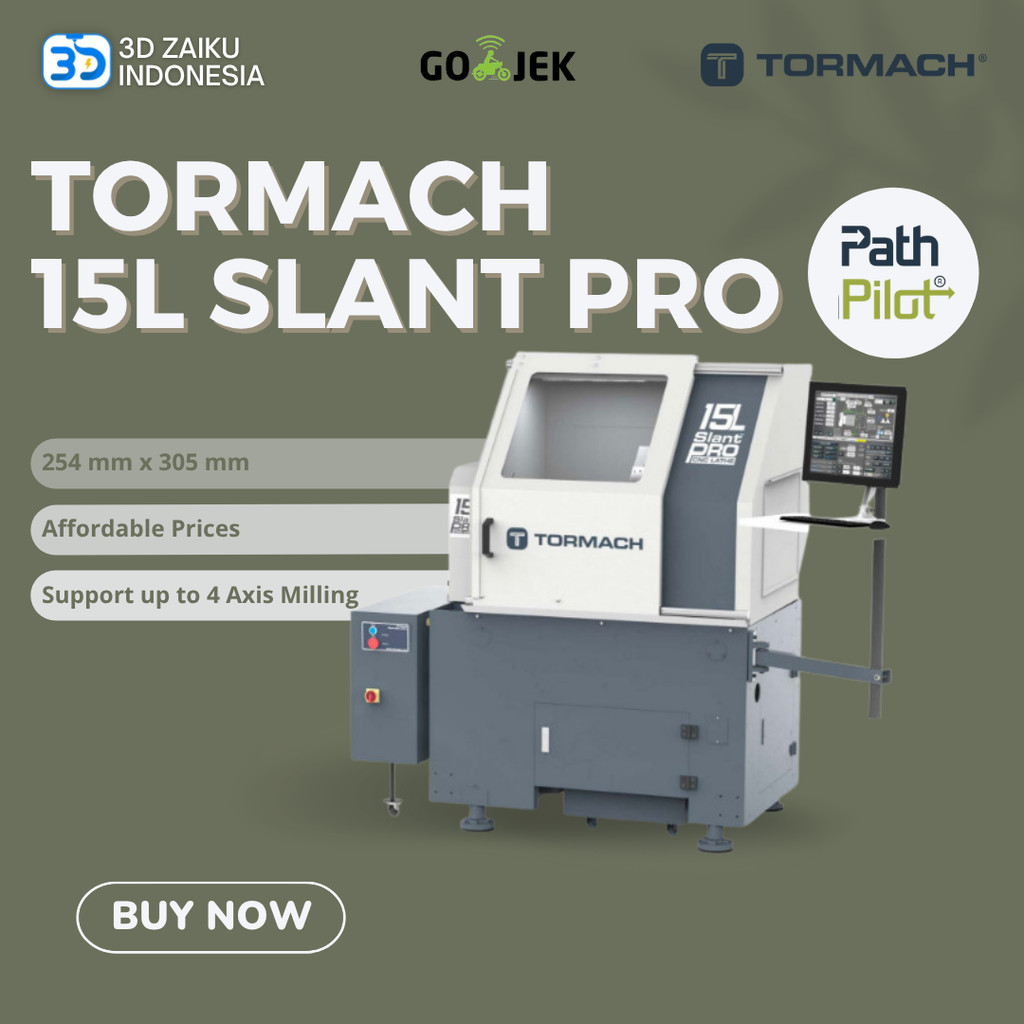 Tormach 15L Slant Pro Lathe Mesin Bubut Besi Keras 2.24 KW with Turret