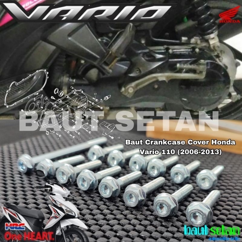 Baut Blok CVT Vario 110 Karbu (2006-2013) Mode Dua Kunci