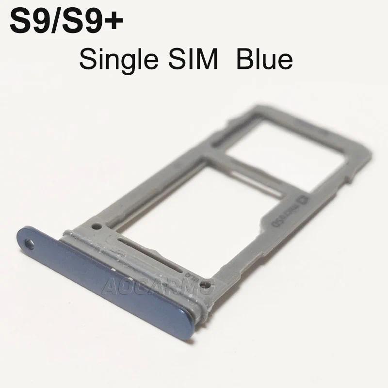 Aocarmo Single/Dual Metal Plastic Nano Sim Card Tray Micro SD Slot Holder For Samsung Galaxy S9 / S9