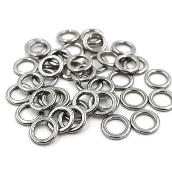 50 pcs Solid Ring Kail Assist Hook Jigging - 4.5 mm