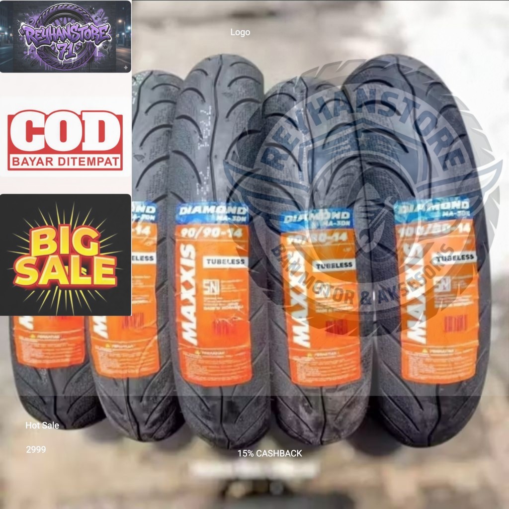 BAN MAXXIS DIAMOND 80/90 90/90 RING 14 TUBLES BEAT VARIO MIO
