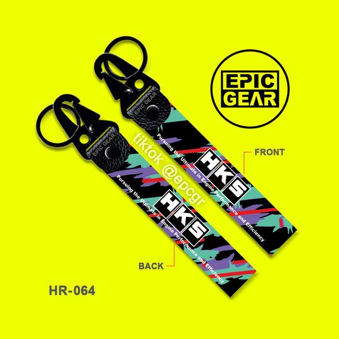 NEW Promo HIGH QUALITY GANTUNGAN KUNCI LOGO HKS KEYCHAIN STRAP SEPEDA MOTOR MOBIL KEREN MEREK KNALPO