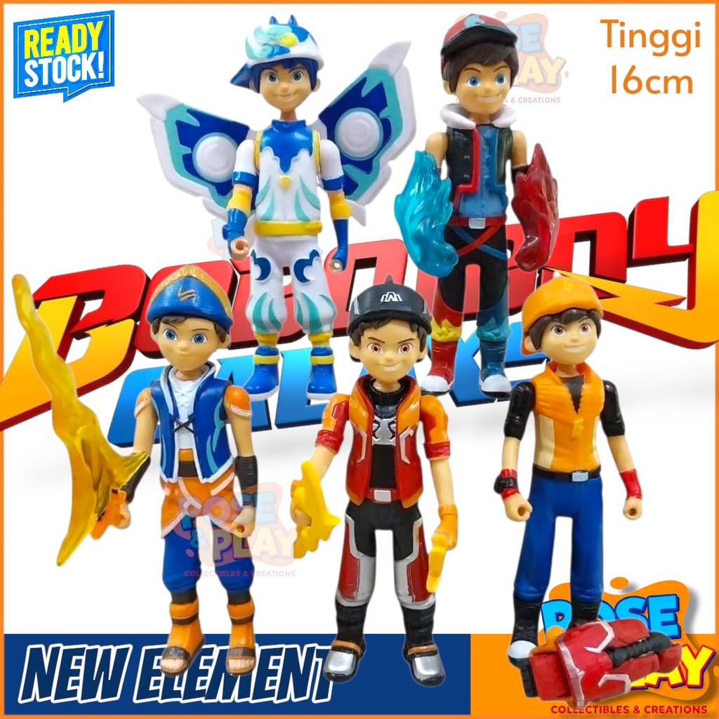 KOLEKSI Set 5 Pcs Action Figure BoBoiBoy Galaxy Tinggi 16cm - Mainan Pajangan & Topper Kue / Boboibo