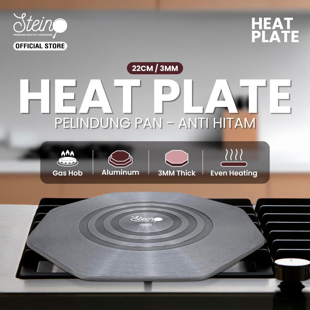 Steincookware Heat Plate / Plat Alas Tatakan Panci Anti-Gosong / Hitam pada Panci 22cm