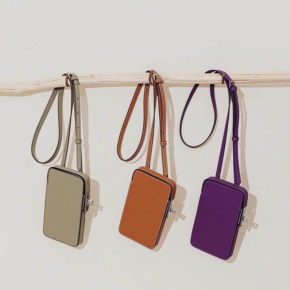 Luxury Design Phone Bag Woman Portable Genuine Leather Cross-body Bag Fashion Casual Lady Shoulder B