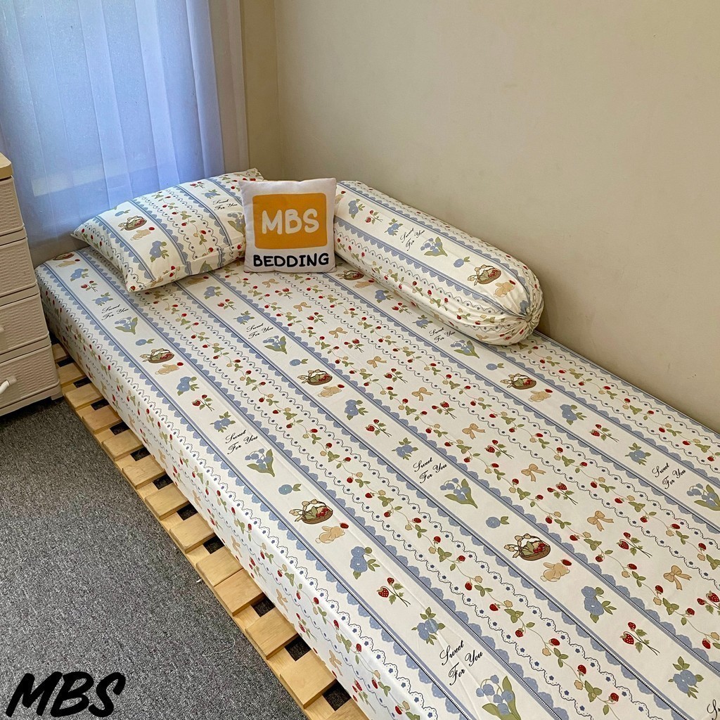 140X200X20 / SPREI AESTHETIC DOUBLE KARET ANTI GESER TINGGI 20 | FREE SARBAN & SARGUL